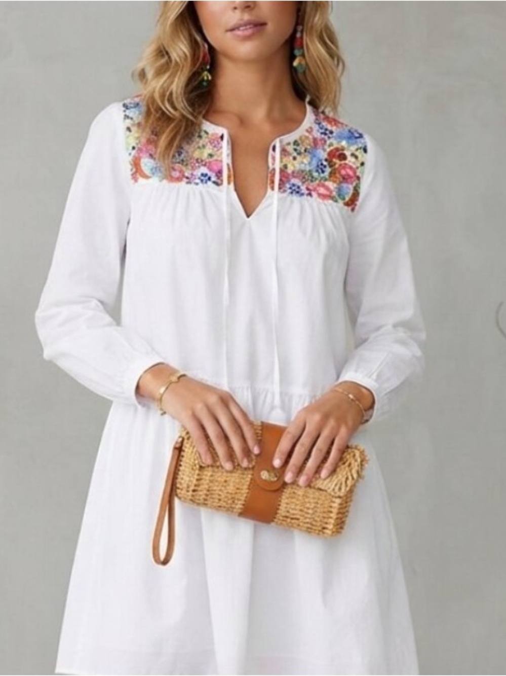 J. Crew Farmer's Market Embroidery Cotton Poplin Mini Dress XS 8712